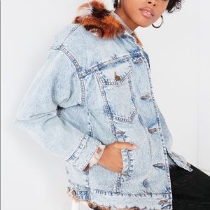 ✨BDG FUR LINED DENIM JACKET